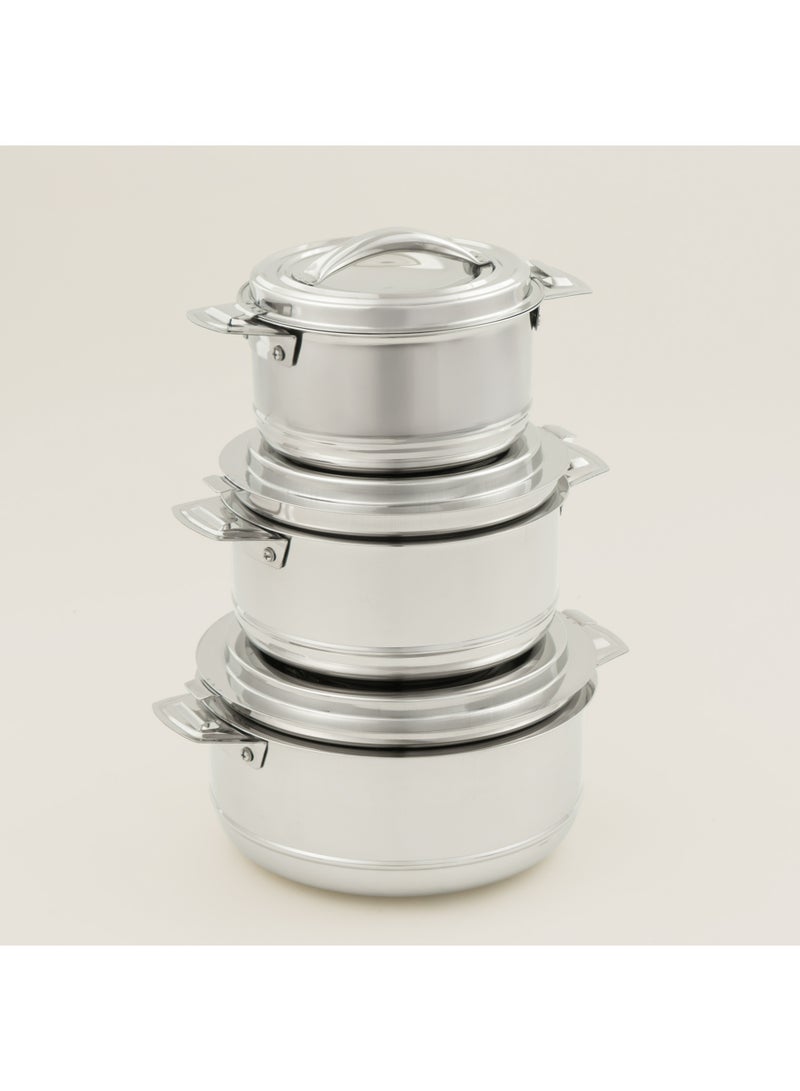 ماكسيما طقم قدور حافظ للحرارة 3 قطع ستانلس ستيل - Image 1