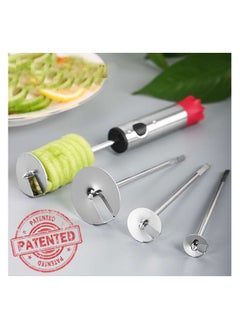 Generic Stainless Steel Vegetable Drill Fruit Corer And Veggie Spiralizer Twister Set Ergonomic Handle With 4 Sizes for Coring and Hollowing out Zucchini, Potatoes, Carrot,Apple  - Image 1
