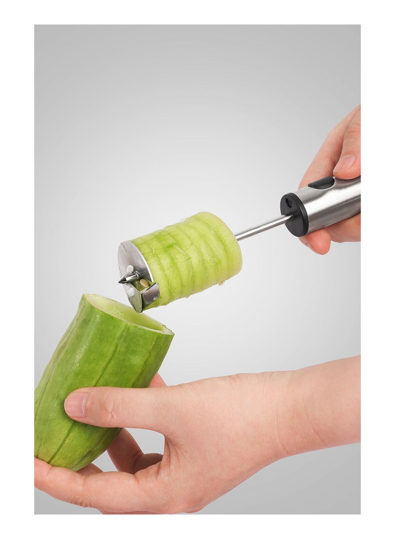 Stainless Steel Vegetable Drill Fruit Corer And Veggie Spiralizer Twister Set Ergonomic Handle With 4 Sizes for Coring and Hollowing out Zucchini, Potatoes, Carrot,Apple  - Image 3