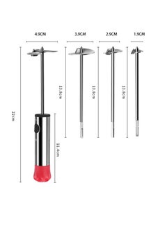 Generic Stainless Steel Vegetable Drill Fruit Corer And Veggie Spiralizer Twister Set Ergonomic Handle With 4 Sizes for Coring and Hollowing out Zucchini, Potatoes, Carrot,Apple  - Image 4