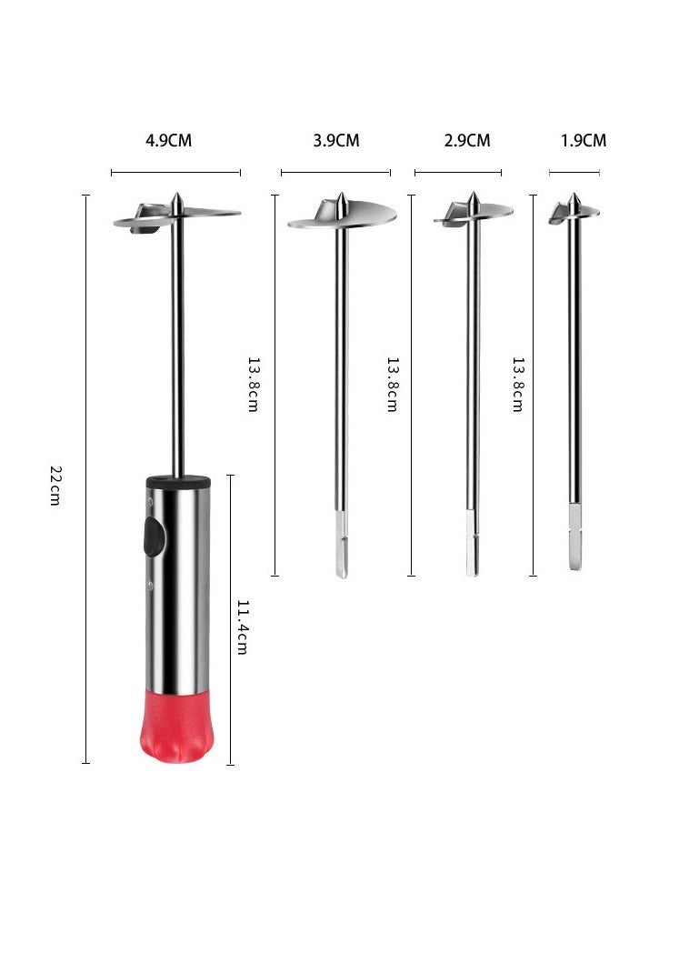 Stainless Steel Vegetable Drill Fruit Corer And Veggie Spiralizer Twister Set Ergonomic Handle With 4 Sizes for Coring and Hollowing out Zucchini, Potatoes, Carrot,Apple  - Image 4
