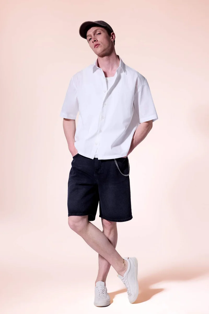 DeFacto Straight Fit Bermuda Shorts