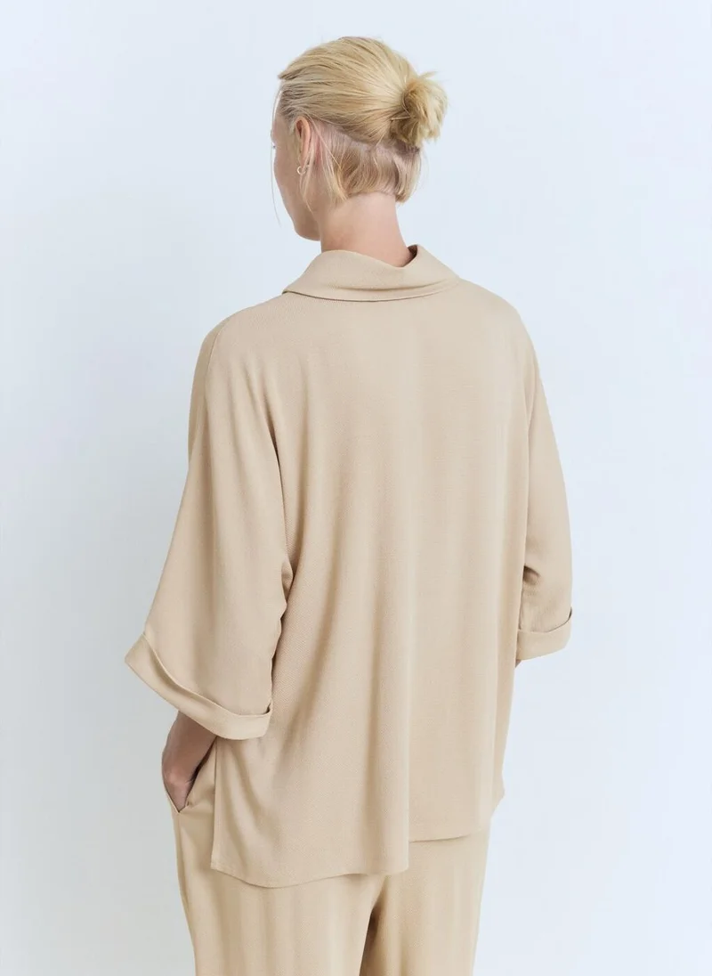مانجو Oversized flowing blouse
