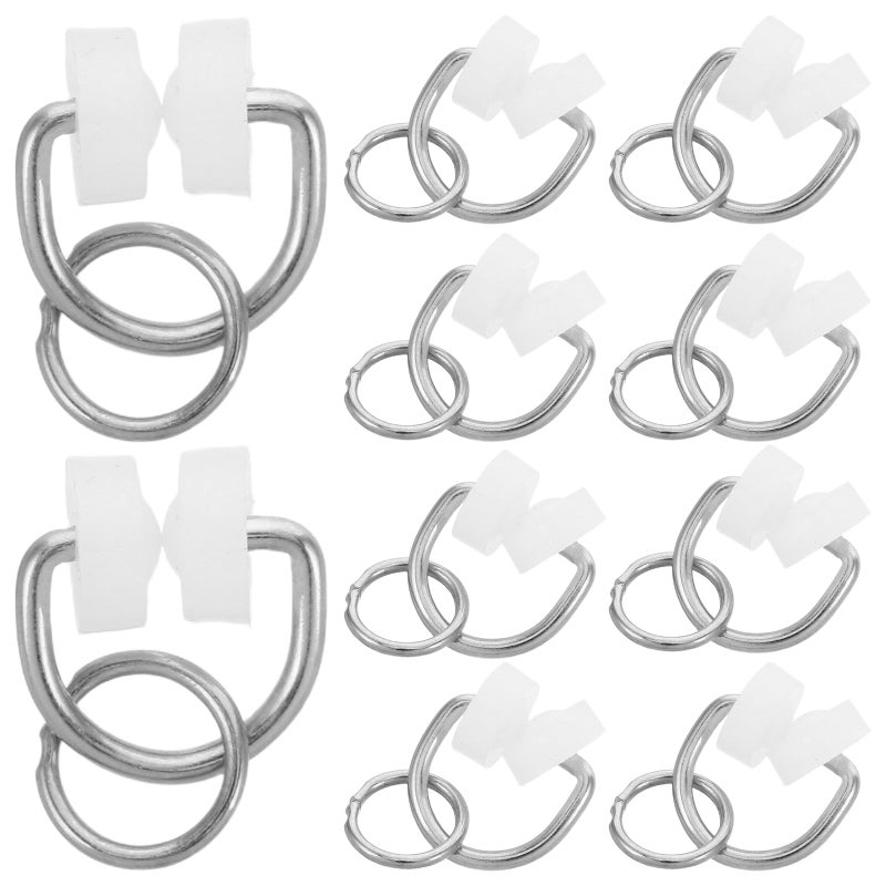50Pcs Curtain Hooks Metal for Track Smooth Silent Gliding Durable Curtain Track Accessories - Image 1