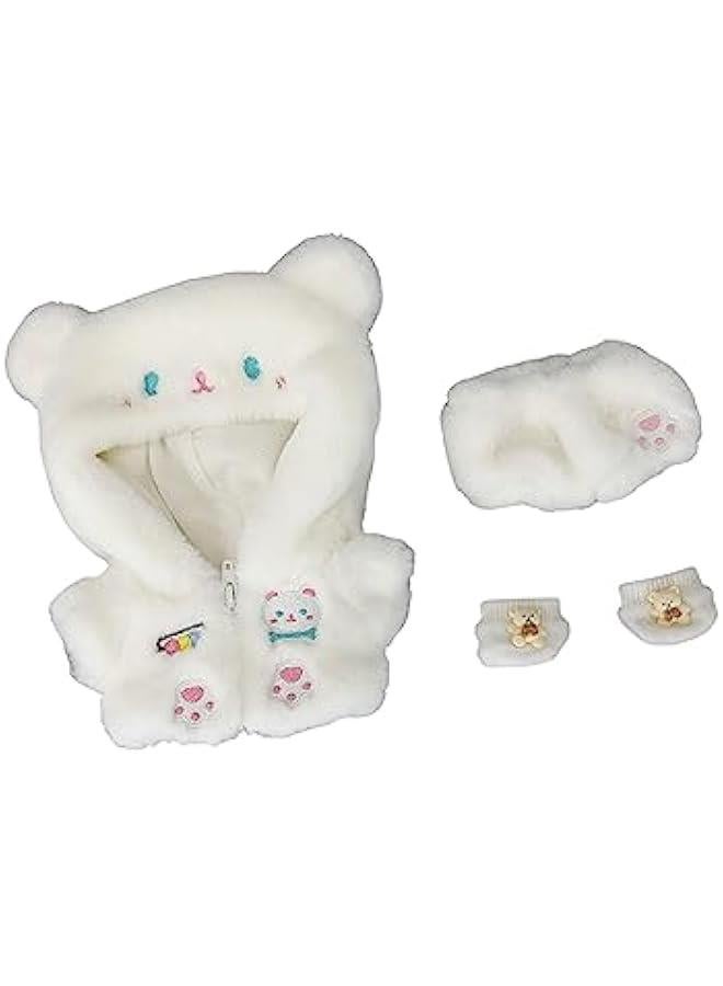Arabest 20cm Plush Doll Clothes, Anime Plushie Outfit Suit Pajamas, 8 inch Cotton Doll Clothes for Dolls Stuffed Animals (WhiteBearNew Suit)  - Image 1