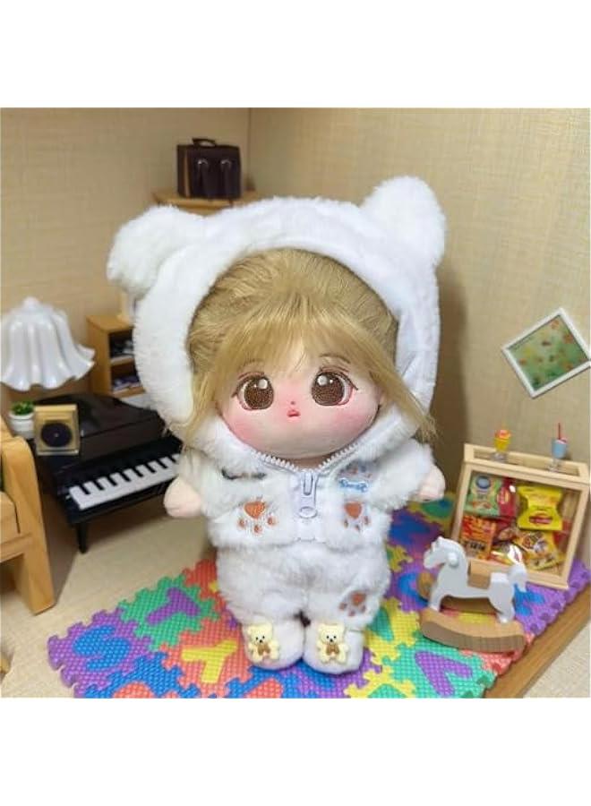 Arabest 20cm Plush Doll Clothes, Anime Plushie Outfit Suit Pajamas, 8 inch Cotton Doll Clothes for Dolls Stuffed Animals (WhiteBearNew Suit)  - Image 2