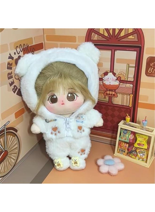 Arabest 20cm Plush Doll Clothes, Anime Plushie Outfit Suit Pajamas, 8 inch Cotton Doll Clothes for Dolls Stuffed Animals (WhiteBearNew Suit)  - Image 3