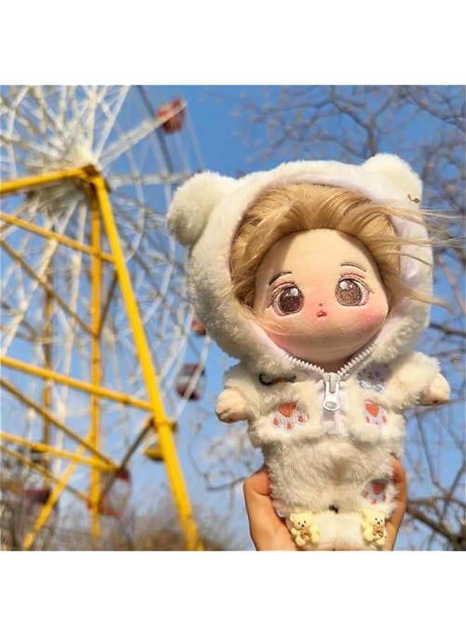 Arabest 20cm Plush Doll Clothes, Anime Plushie Outfit Suit Pajamas, 8 inch Cotton Doll Clothes for Dolls Stuffed Animals (WhiteBearNew Suit)  - Image 4
