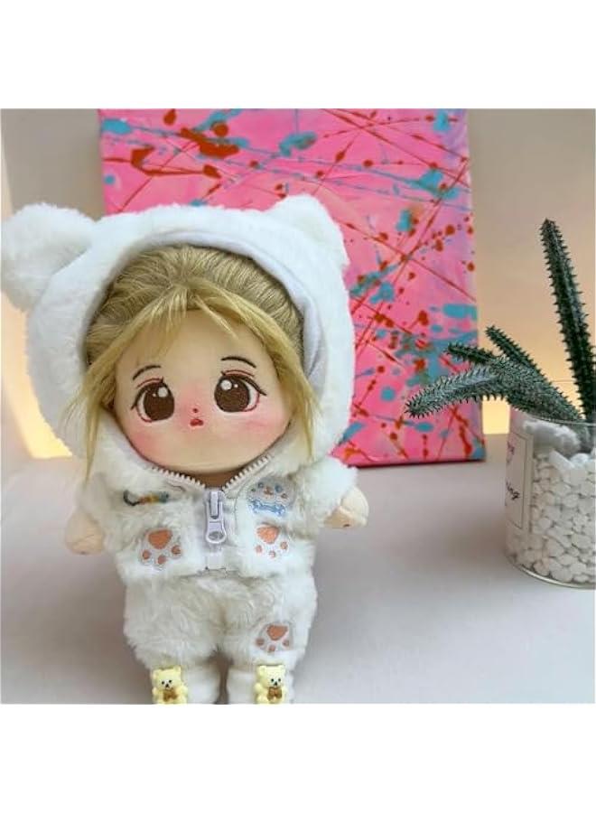 Arabest 20cm Plush Doll Clothes, Anime Plushie Outfit Suit Pajamas, 8 inch Cotton Doll Clothes for Dolls Stuffed Animals (WhiteBearNew Suit)  - Image 5