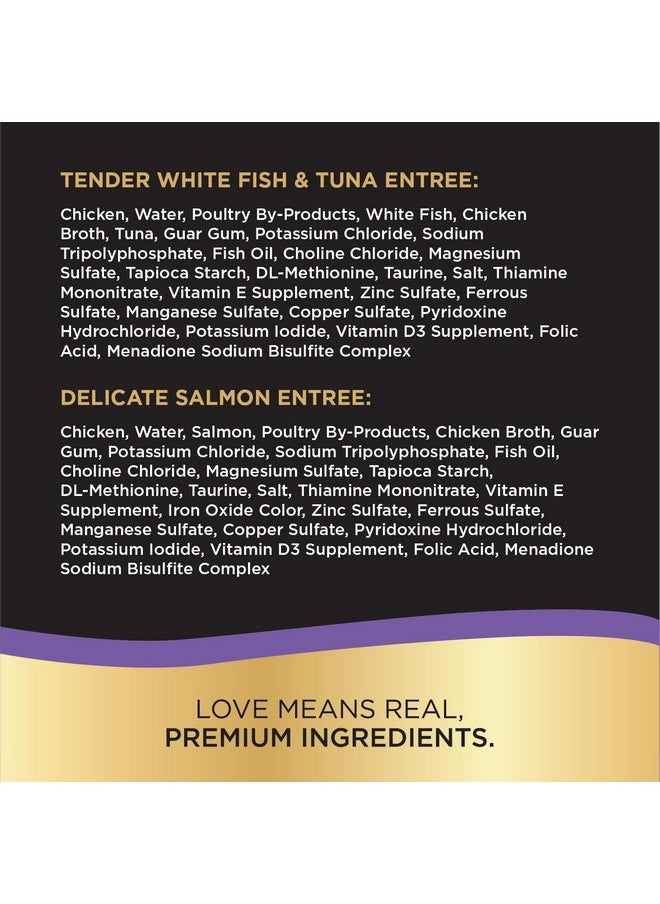 Sheba Perfect Portions Cuts In Gravy Adult Wet Cat Food Tray, Delicate Salmon And Tender Whitefish & Tuna Entrée, TwinPack  12 Count (Pack Of 2)  - Image 4