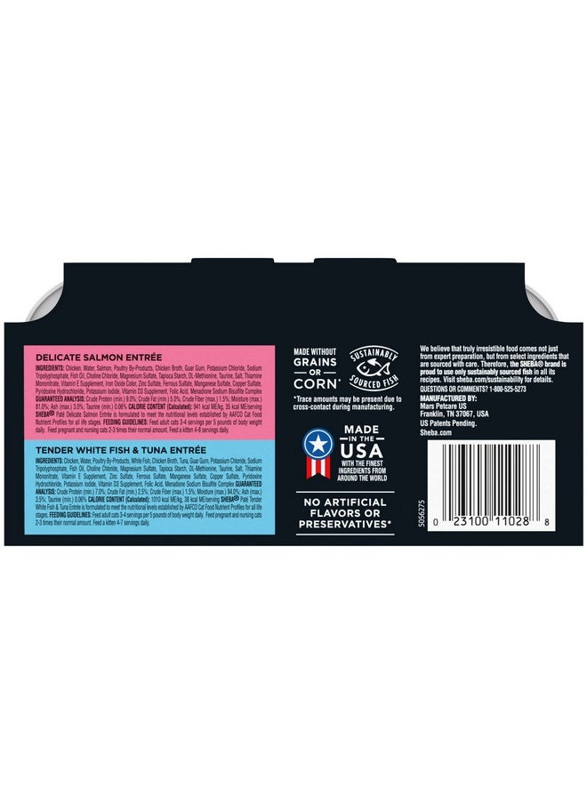 Sheba Perfect Portions Cuts In Gravy Adult Wet Cat Food Tray, Delicate Salmon And Tender Whitefish & Tuna Entrée, TwinPack  12 Count (Pack Of 2)  - Image 2