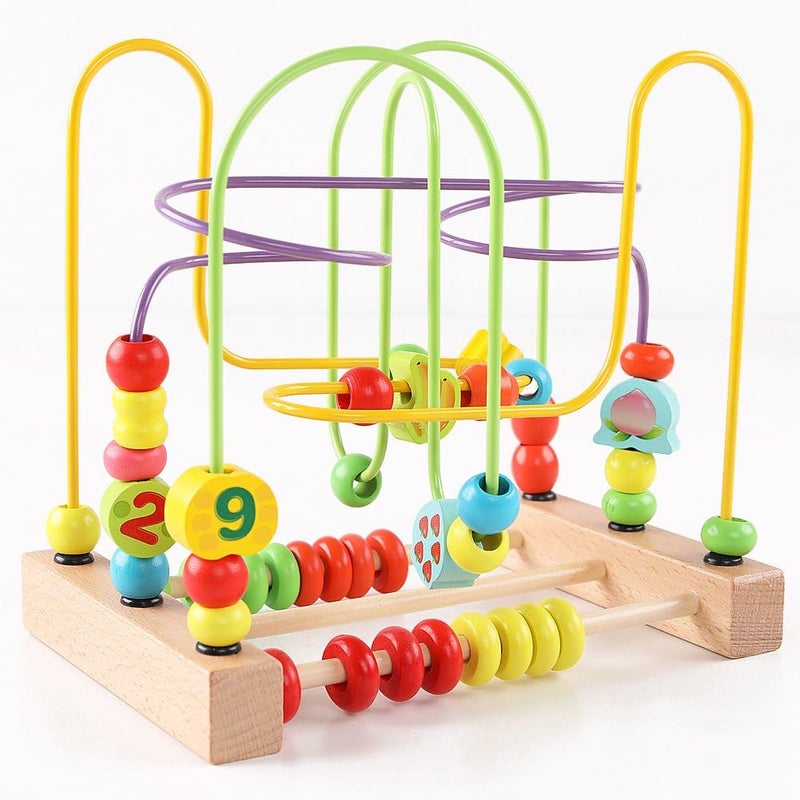 QZMTOY Wooden Bead Maze Toy for Toddlers - Educational Learning Fun - Image 4