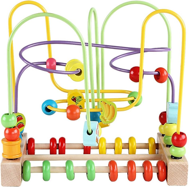 QZMTOY Wooden Bead Maze Toy for Toddlers - Educational Learning Fun - Image 3