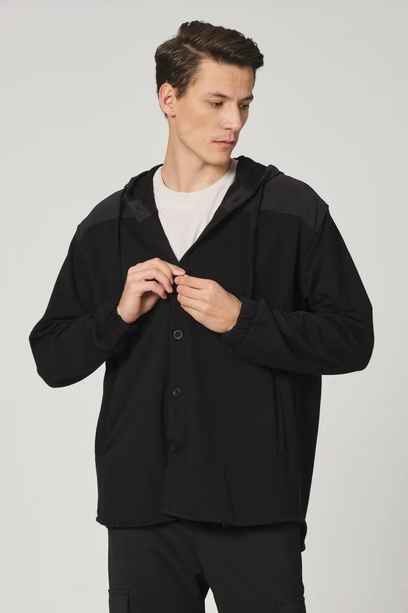 الكسندر جاردي Alexandergardı Parachute Fabric Detailed Oversize Cardigan (E22-61000)