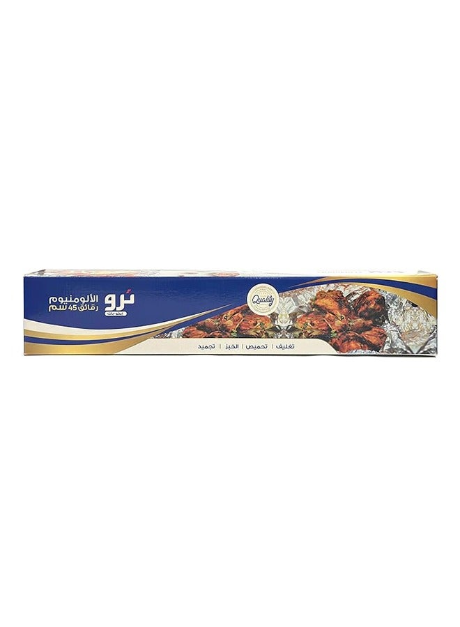 Tru Aluminum Foil - 45cm x 1.5kg  1Rolls, with Cutter silver - Image 2