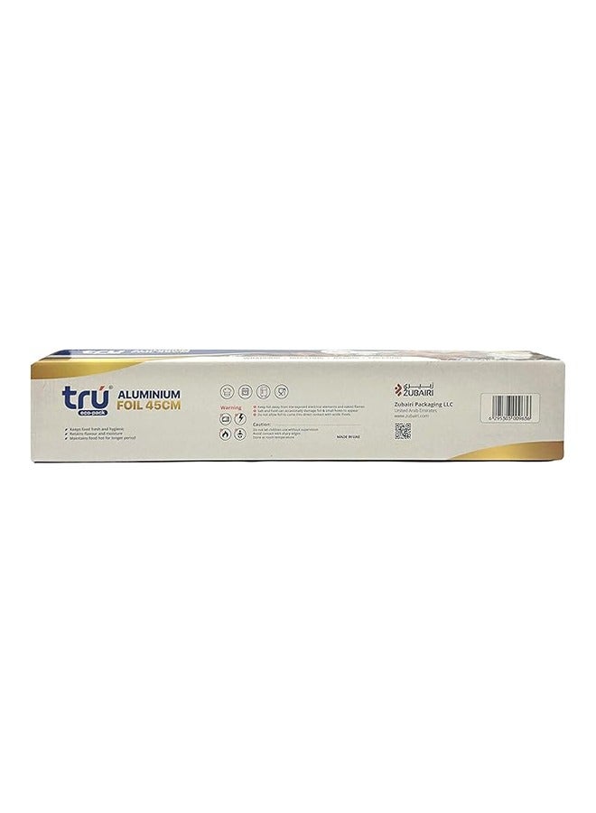 Tru Aluminum Foil - 45cm x 1.5kg  1Rolls, with Cutter silver - Image 3