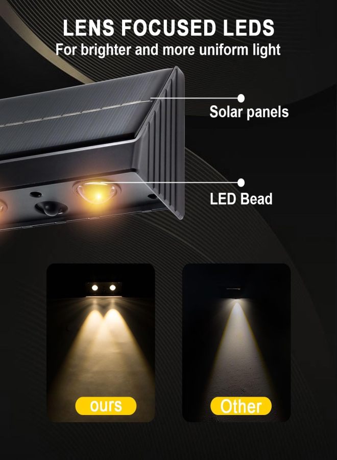 Solar Wall Lights Outdoor Waterproof 3000K Warm White Downlights LED Dusk to Dawn Solar Lights for House Number, Address Sign, Mailbox, Fence - Image 5