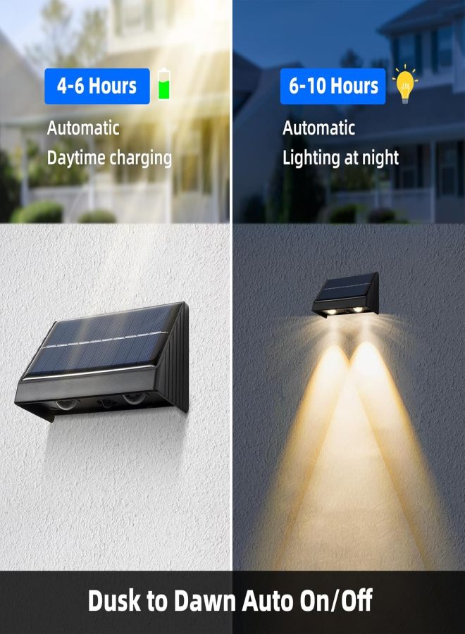 Solar Wall Lights Outdoor Waterproof 3000K Warm White Downlights LED Dusk to Dawn Solar Lights for House Number, Address Sign, Mailbox, Fence - Image 3