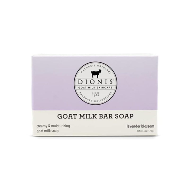 Dionis Goat Milk Lavender Blossom Scented Hand and Body Soap Bar Hydrating Moisturizing Wash for Sensitive Skin Gentle Lasting Hydration Cruelty Free Non Greasy Paraben Free Made in the USA 6oz - Image 1