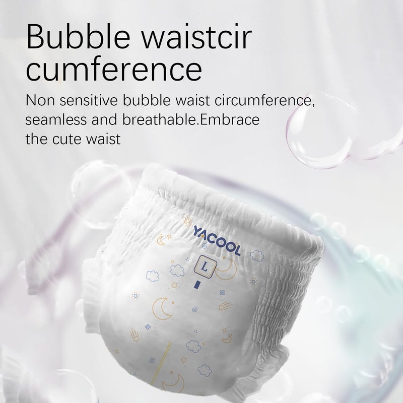 Yacool Pull-Up Baby Diaper Pants, Size L (14kg+), 50 Count – Ultra Soft, Hypoallergenic, Leak-Proof & Super Absorbent - Image 5