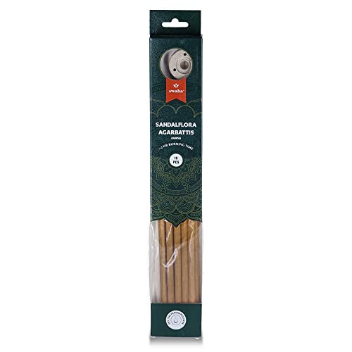 Swaha Sandalflora Agarbatti (Set of 10), 2 Hours Burning time, Long Lasting Sandalflora Fragrance Incense Sticks - Pack of 1 - Image 5