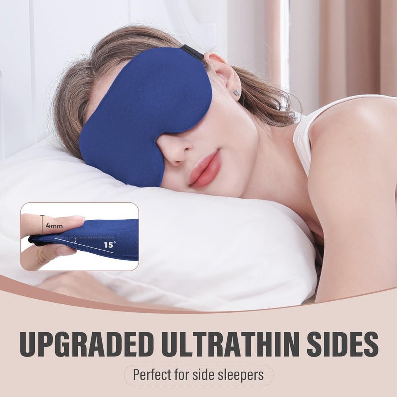 YIVIEW Sleep Mask for Side Sleeper, Complete Light Blocking 3D Sleeping Eye Mask, Soft Breathable Eye Cover for Women Men, Relaxing Zero Pressure Night Blindfold - Image 2