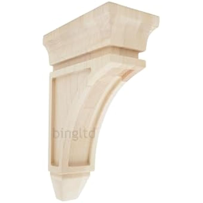 - 10" CORBEL RUSTIC SOLID HARDWOOD BRACKET - 1 PC (C1073M-RW-UNF-FBA)