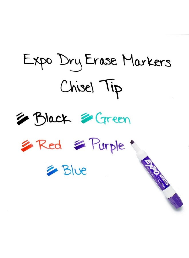 Expo Low Odor Dry Erase Markers, Chisel Tip, Assorted Colors, Pack Of 36 - Ideal For Classrooms, Offices & Home Offices - Image 4