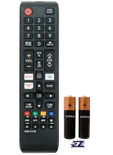 Replacement Remote Control Compatible with Samsung The LS01T The Frame LS03T The Terrace LST7T The LS05T QLED TV Q85T Q80T Q77T Q75T Q74T Q70T Q67T Q65T Q64T Q60T Q700T BN59-01315B with battery
