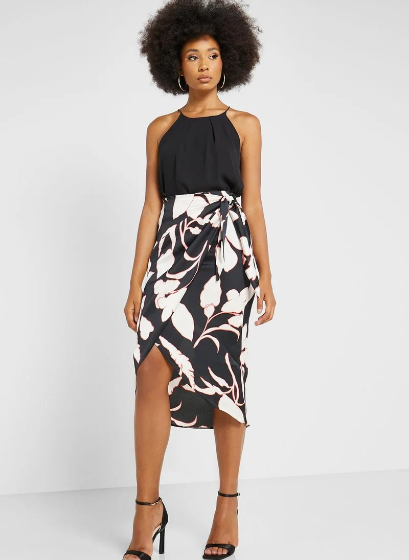 NEW LOOK High Leg Printed Skirt