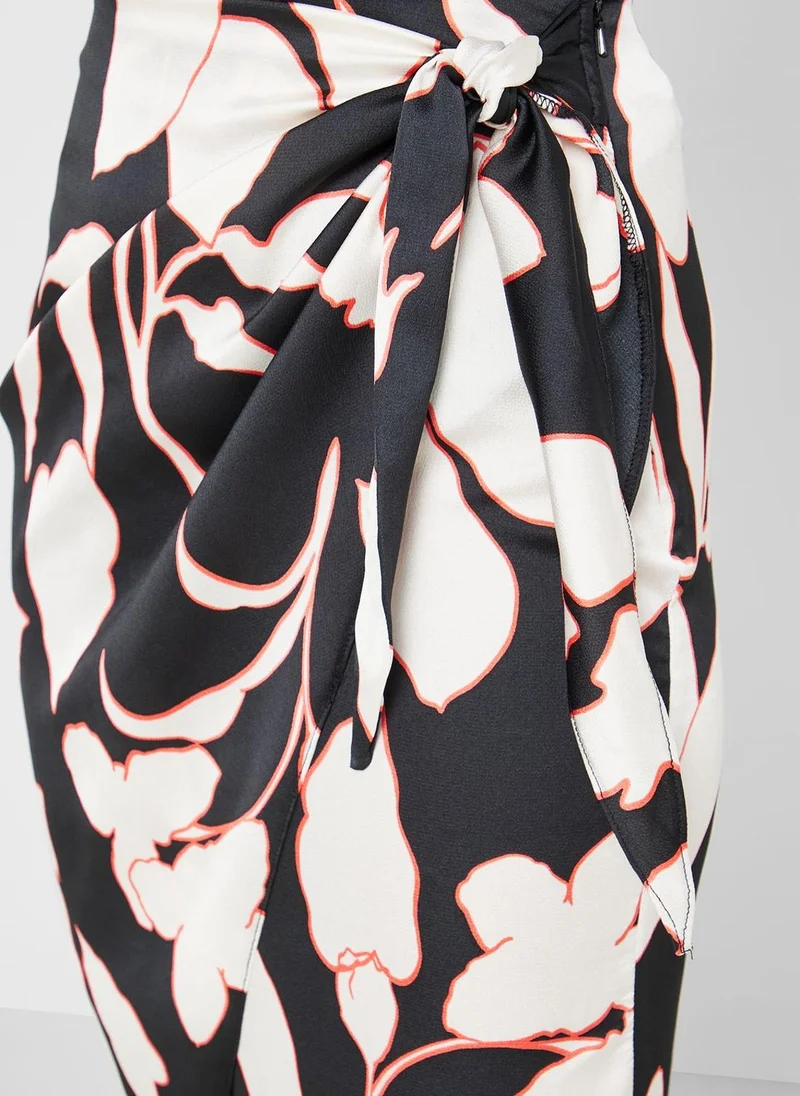 NEW LOOK High Leg Printed Skirt