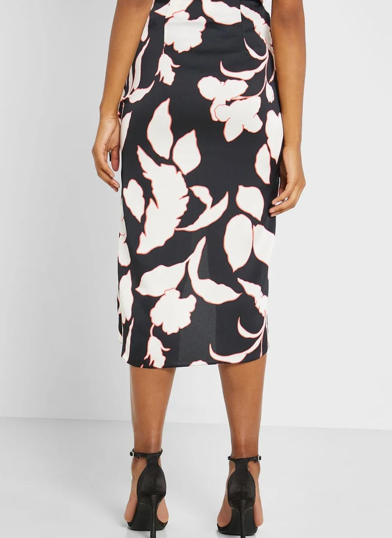 NEW LOOK High Leg Printed Skirt