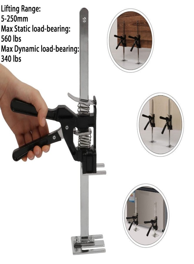 Voguad 2 Pack Labor Saving Arm Jack, 15 inch Lever Arm Lifter Hand Tool Jacks, Effort Elevator for Installing Doors Windows Cabinet, Furniture Drywall Lifter Jack, Raised by 5-250mm - Image 2