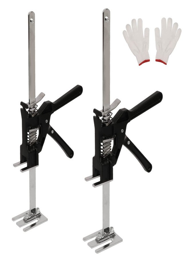 Voguad 2 Pack Labor Saving Arm Jack, 15 inch Lever Arm Lifter Hand Tool Jacks, Effort Elevator for Installing Doors Windows Cabinet, Furniture Drywall Lifter Jack, Raised by 5-250mm - Image 1