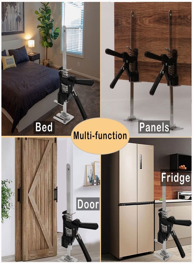 Voguad 2 Pack Labor Saving Arm Jack, 15 inch Lever Arm Lifter Hand Tool Jacks, Effort Elevator for Installing Doors Windows Cabinet, Furniture Drywall Lifter Jack, Raised by 5-250mm - Image 4
