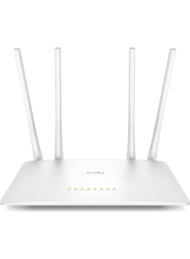 Cudy AC1200 Smart WiFi Router, WiFi Extender, Access Point, WISP, 5GHz Dual Band, 10/100Mbps LAN, 4x5dBi Antennas, VPN, Guest WiFi, AP Mode, WR1200 - Image 1