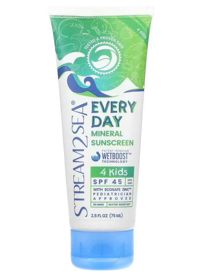 Stream2Sea - Every Day Mineral Sunscreen SPF 45 4 Kids 2.5 fl oz (75 ml) - Image 1