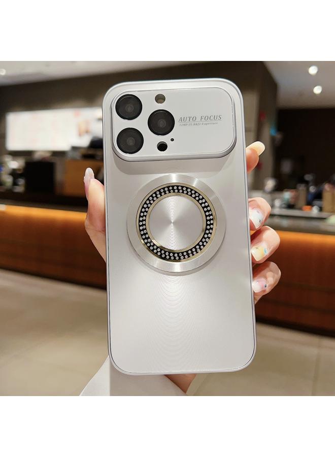 كيس لهاتف iPhone 15 Pro Max مع نافذة كبيرة لتكبير الماس مغناطيسي