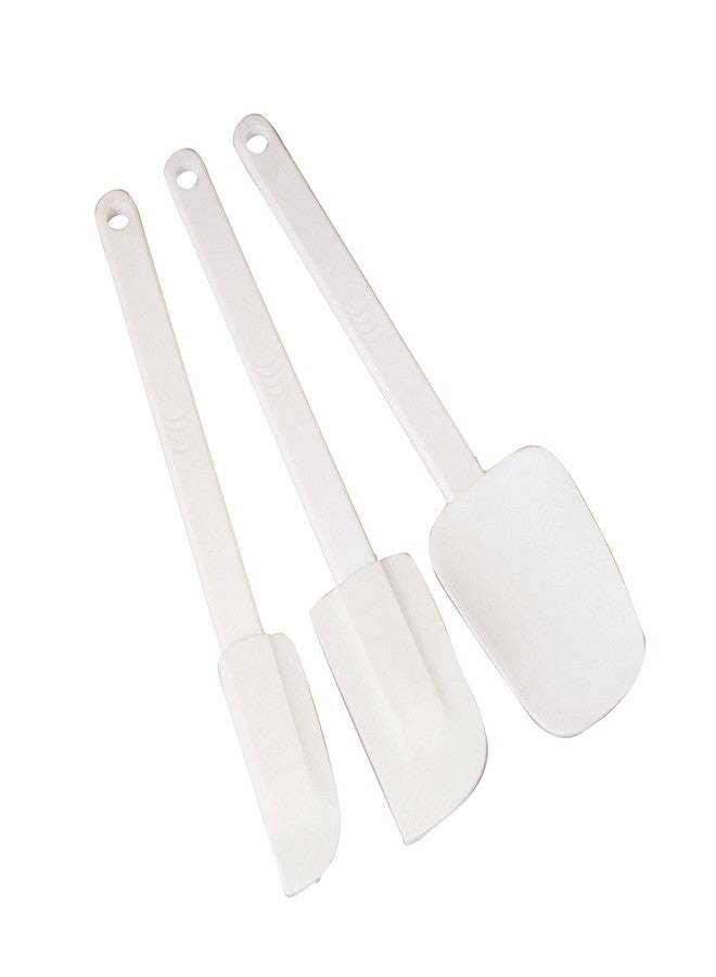 Norpro 3 Piece Plastic Spatula Set, One Size, White - Image 2