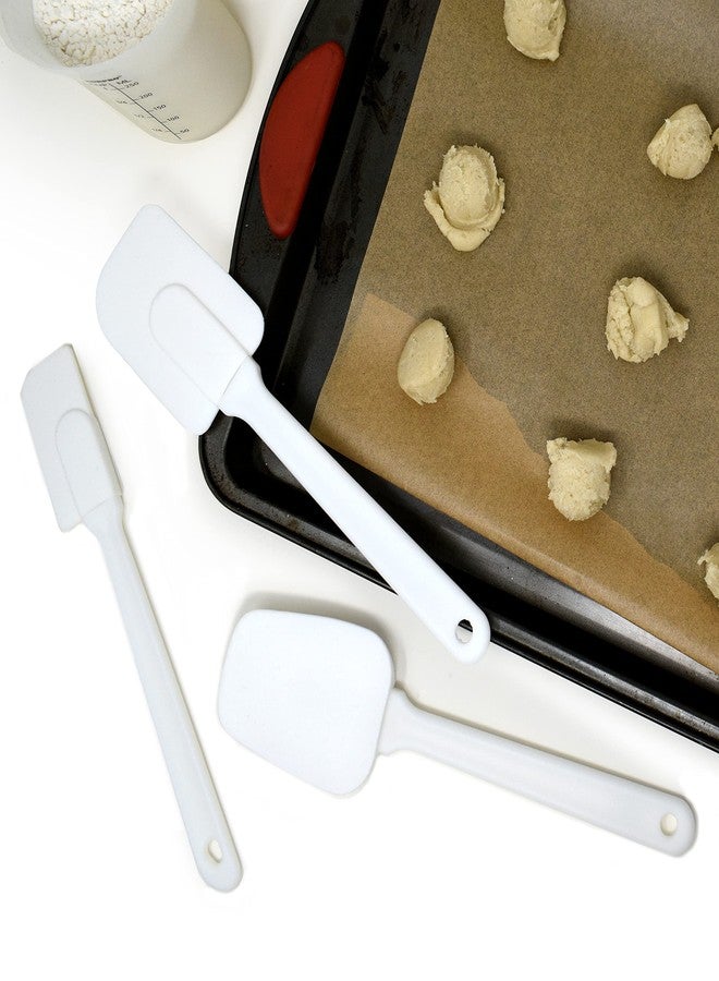 Norpro 3 Piece Plastic Spatula Set, One Size, White - Image 3