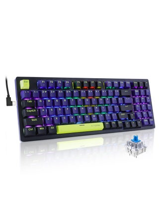 Z-94 Mechanical Gaming Keyboard,Blue Switch RGB Backlit 94 Keys Gaming Keyboard for Office and Games Blue Black - pzsku/Z4B994120FDFF1FCE8A4FZ/45/_/1702981161/eb8967bd-9566-4ade-a144-43e7783c583e