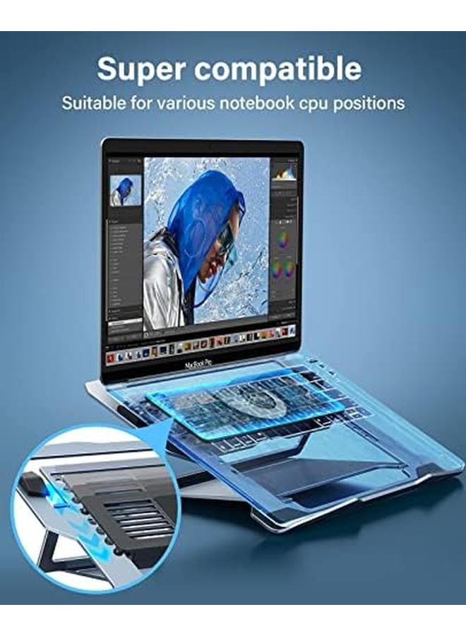 Excefore Laptop Stand Adjustable Laptop Cooling Pad Aluminum Laptop Cooler Stand For Desk Multi Angle Stand Compatible With Macbook Air Pro All Notebooks 10 15.6"  - Image 4