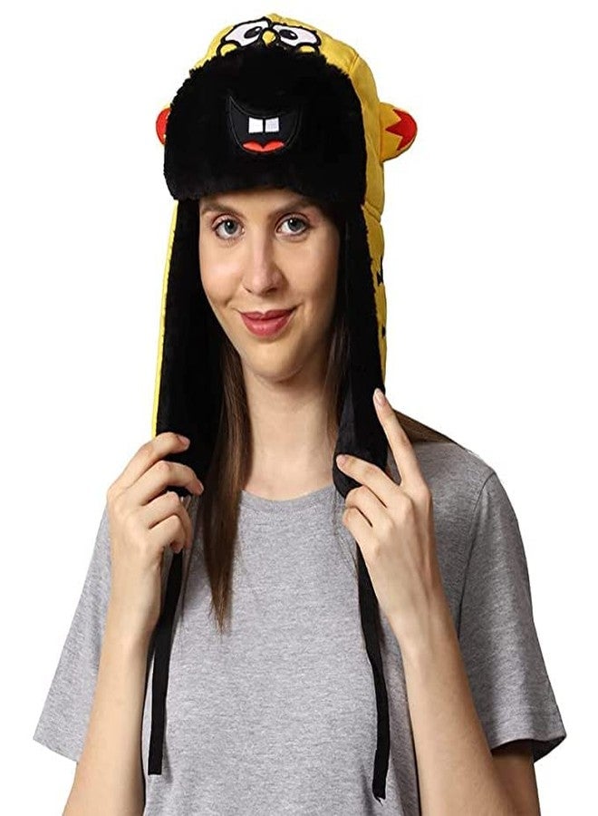 Zeki Kids Russian Style Waterproof Cap with mask Helmat Style Cap Boys & Girls 8-10 Year (Yellow) (Special for Winter) (Pack of 1) - Image 3