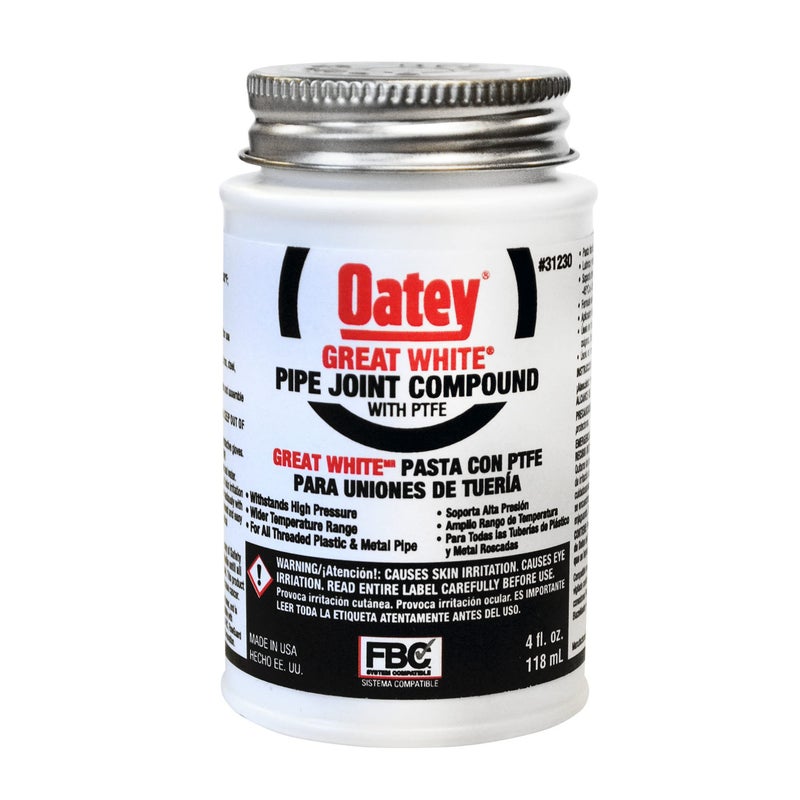 Oatey Pipe Joint Compound 4 Oz White - Image 1