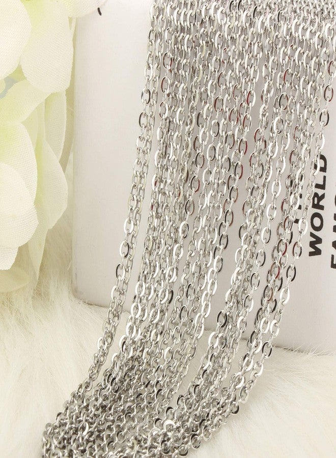 ALEXCRAFT Wholesale 12 PCS Genuine Stainless Steel Fine Cable Chain Necklace Chains Bulk for Jewelry Making 18-30 Inches (30 Inch(2MM)) - Image 2