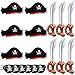 Legigo 18 Pcs Funny Pirate Party Set Include 6 Pirate Hats 6 Eye Patches 6 Inflatable Swords for Pirate Party Cosplay Caribbean Dress Accessories - Image 4