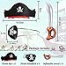 Legigo 18 Pcs Funny Pirate Party Set Include 6 Pirate Hats 6 Eye Patches 6 Inflatable Swords for Pirate Party Cosplay Caribbean Dress Accessories - Image 2