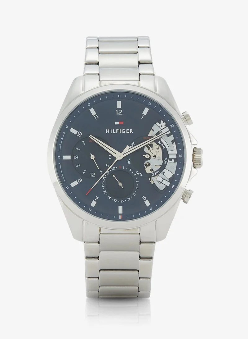 Mens Analog Multifunction Quartz Watch With Silver Stainless Steel Bracelet - 1710448