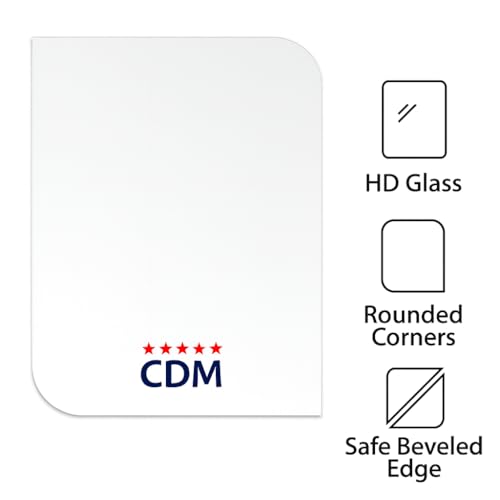 CDM Premium Wall Mirror: Contemporary Rounded Edge Rectangular Mirror with Crystal-Clear HD Reflection for Bathroom, Bedroom, and Home Décor (12 x 16 Inch) - Image 3