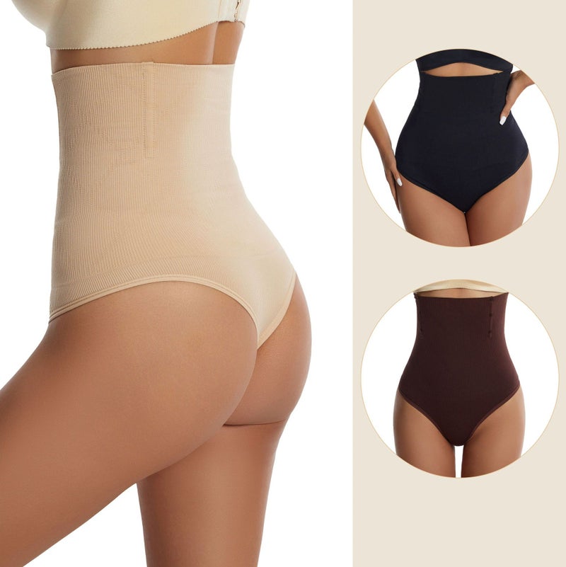 High Waist Thong Postpartum Body-Shaping Underwear Hip Hip Leakage Hip Tight Briefs T-Back - Image 3